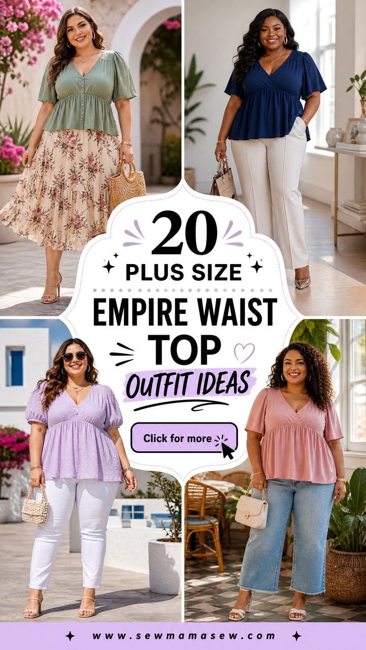 20 Plus Size Empire Waist Top Outfit Ideas to Flatter Curves - 20 Plus Size Empire Waist Top Outfit Ideas to Flatter Curves