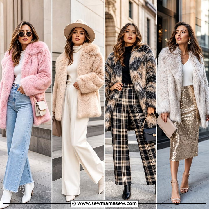 20 Plus Size Faux Fur Coat Outfit Ideas for Winter Glam