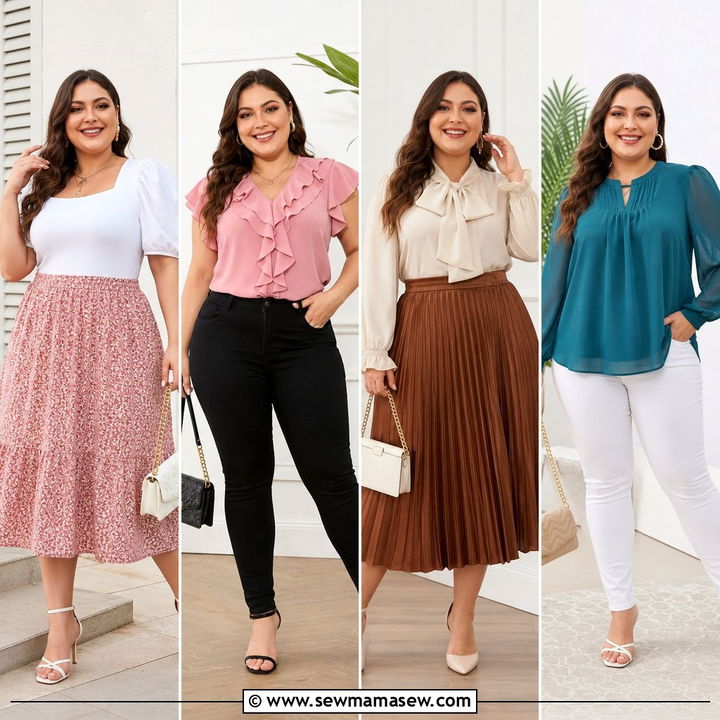 20 Plus Size Feminine Top Outfit Ideas for a Soft, Chic Look