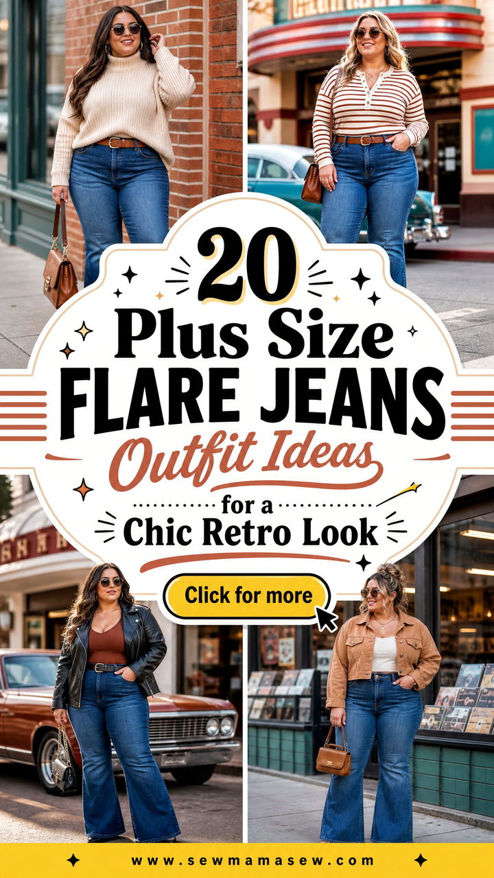 20 Plus Size Flare Jeans Outfit Ideas for a Chic Retro Look - 20 Plus Size Flare Jeans Outfit Ideas for a Chic Retro Look