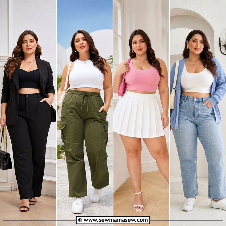 20 Plus Size Flattering Crop Top Outfit Ideas to Try