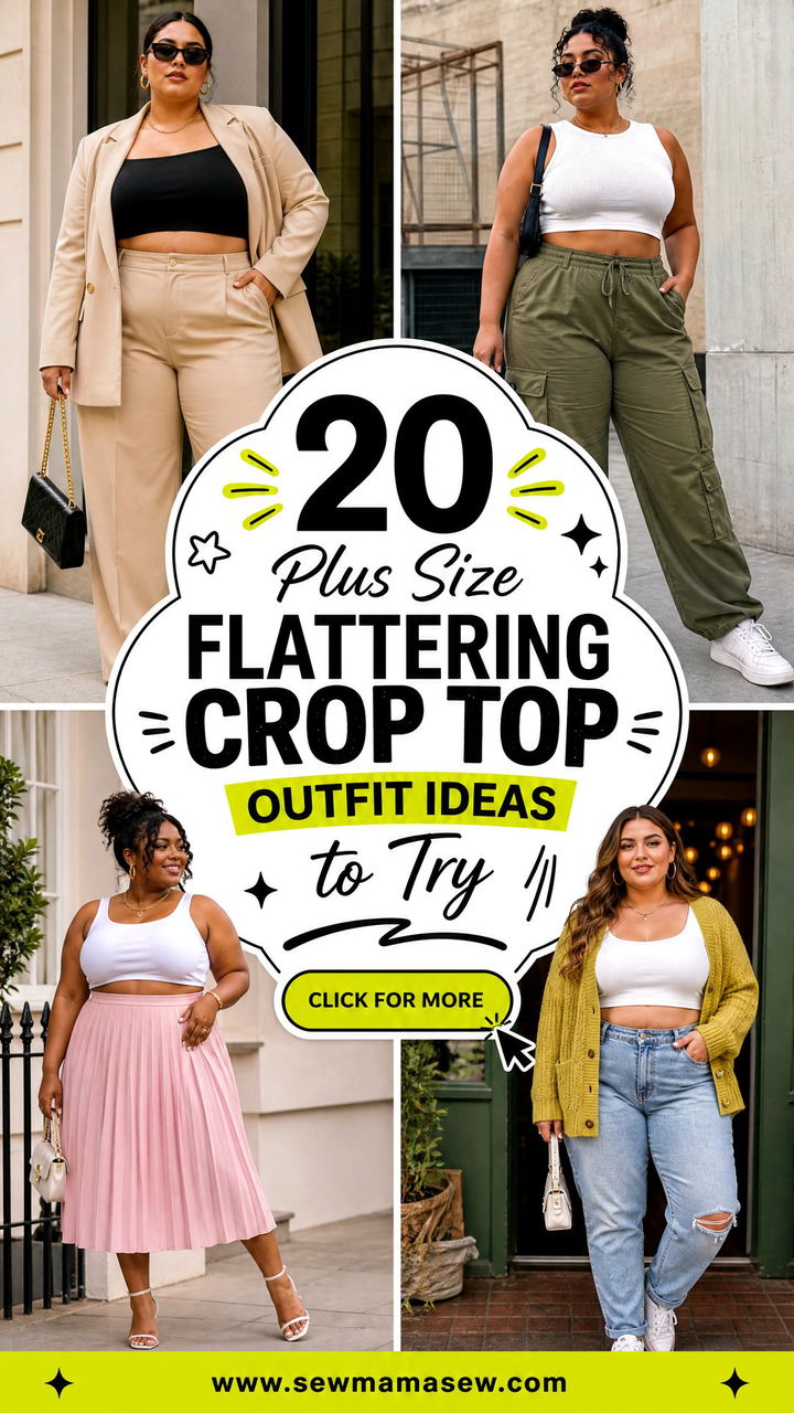 20 Plus Size Flattering Crop Top Outfit Ideas to Try - 20 Plus Size Flattering Crop Top Outfit Ideas to Try