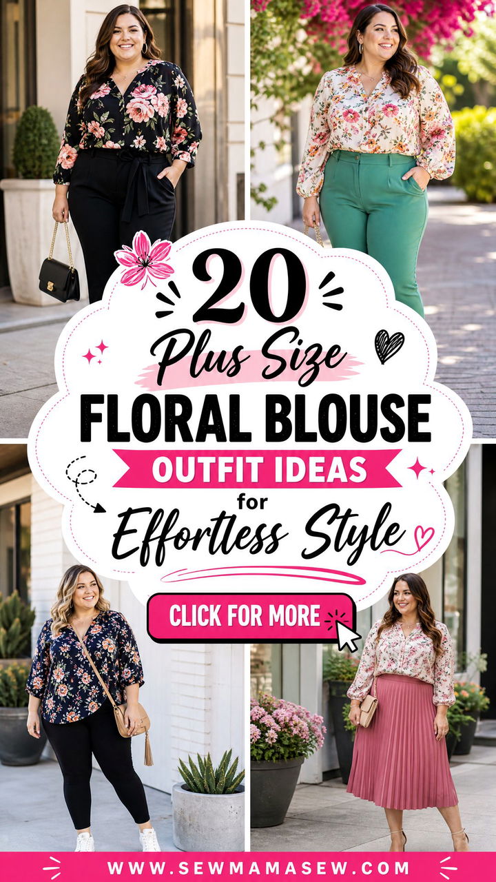 20 Plus Size Floral Blouse Outfit Ideas for Effortless Style - 20 Plus Size Floral Blouse Outfit Ideas for Effortless Style