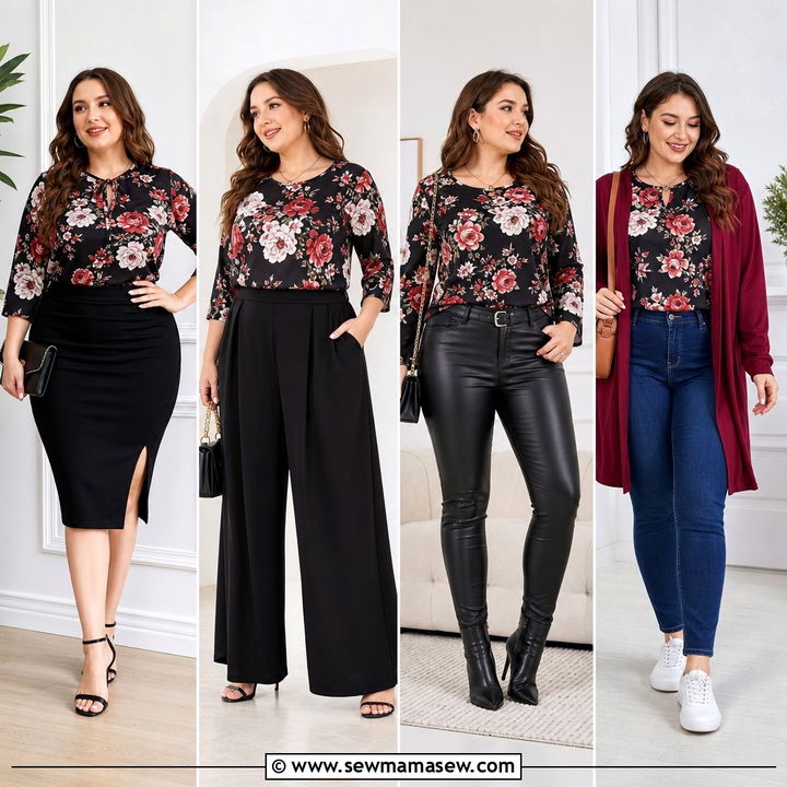 20 Plus Size Floral Top Outfit Ideas for Fresh Spring Style