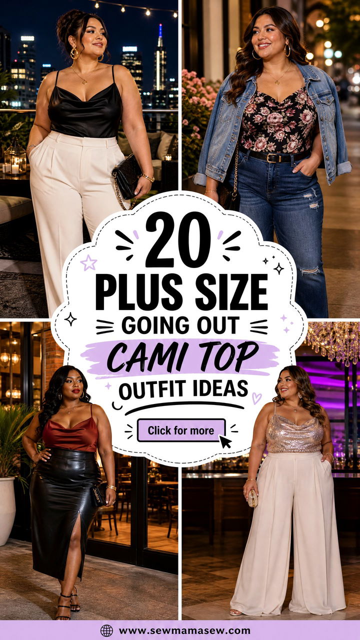 20 Plus Size Going Out Cami Top Outfit Ideas for Chic Nights - 20 Plus Size Going Out Cami Top Outfit Ideas for Chic Nights
