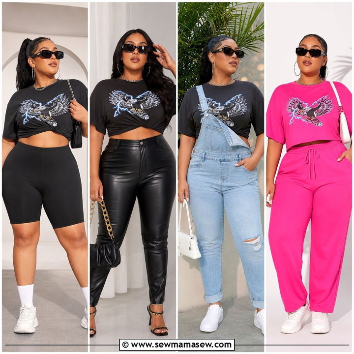 20 Plus Size Graphic Crop Top Outfit Ideas for Bold Casual Looks