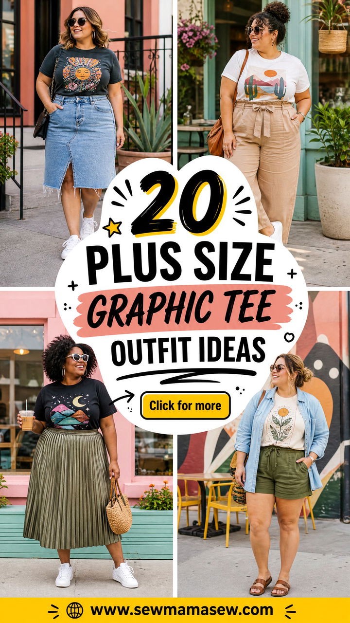 20 Plus Size Graphic Tee Outfit Ideas for Cool Casual Style - 20 Plus Size Graphic Tee Outfit Ideas for Cool Casual Style