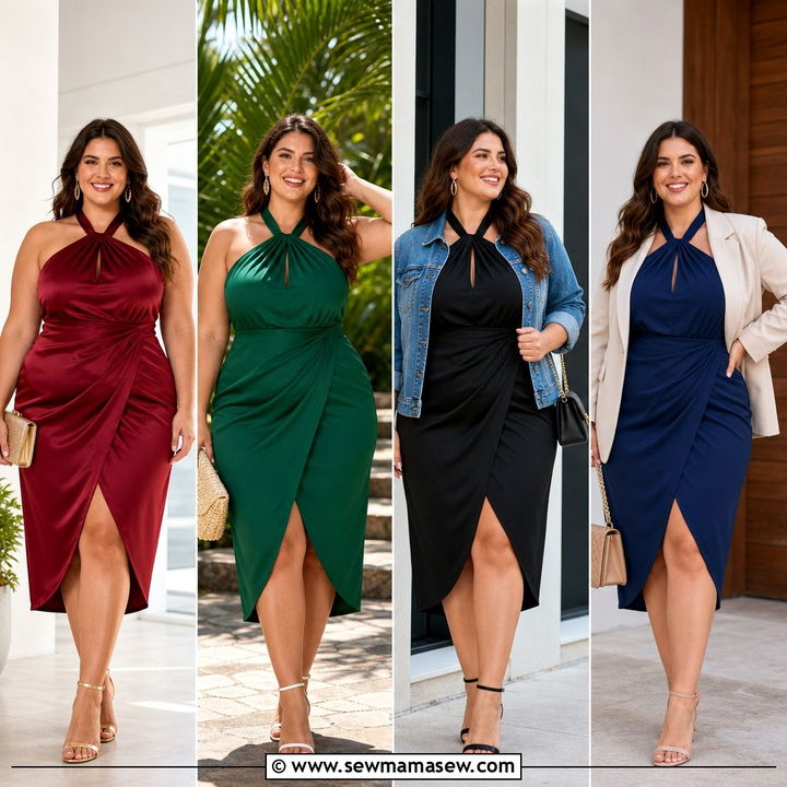 20 Plus Size Halter Dress Outfit Ideas for Stunning Summer Looks