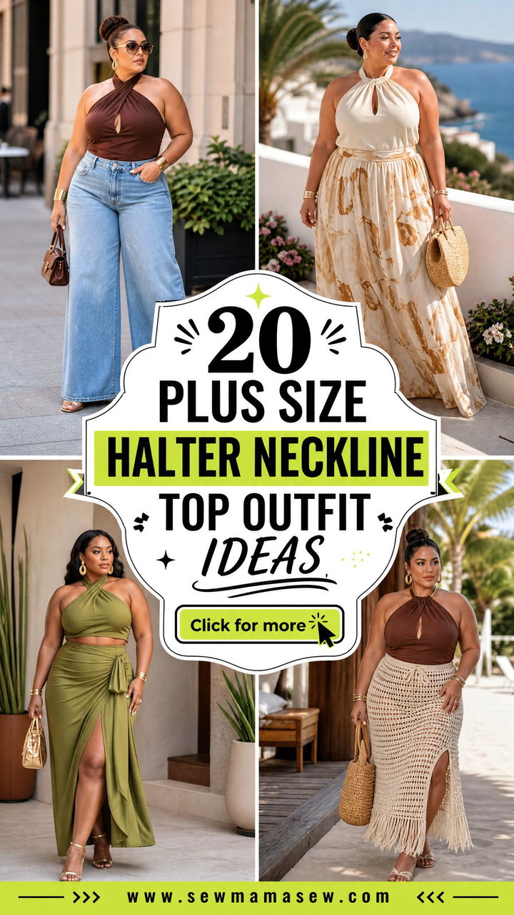 20 Plus Size Halter Neckline Top Outfit Ideas to Try Now - 20 Plus Size Halter Neckline Top Outfit Ideas to Try Now