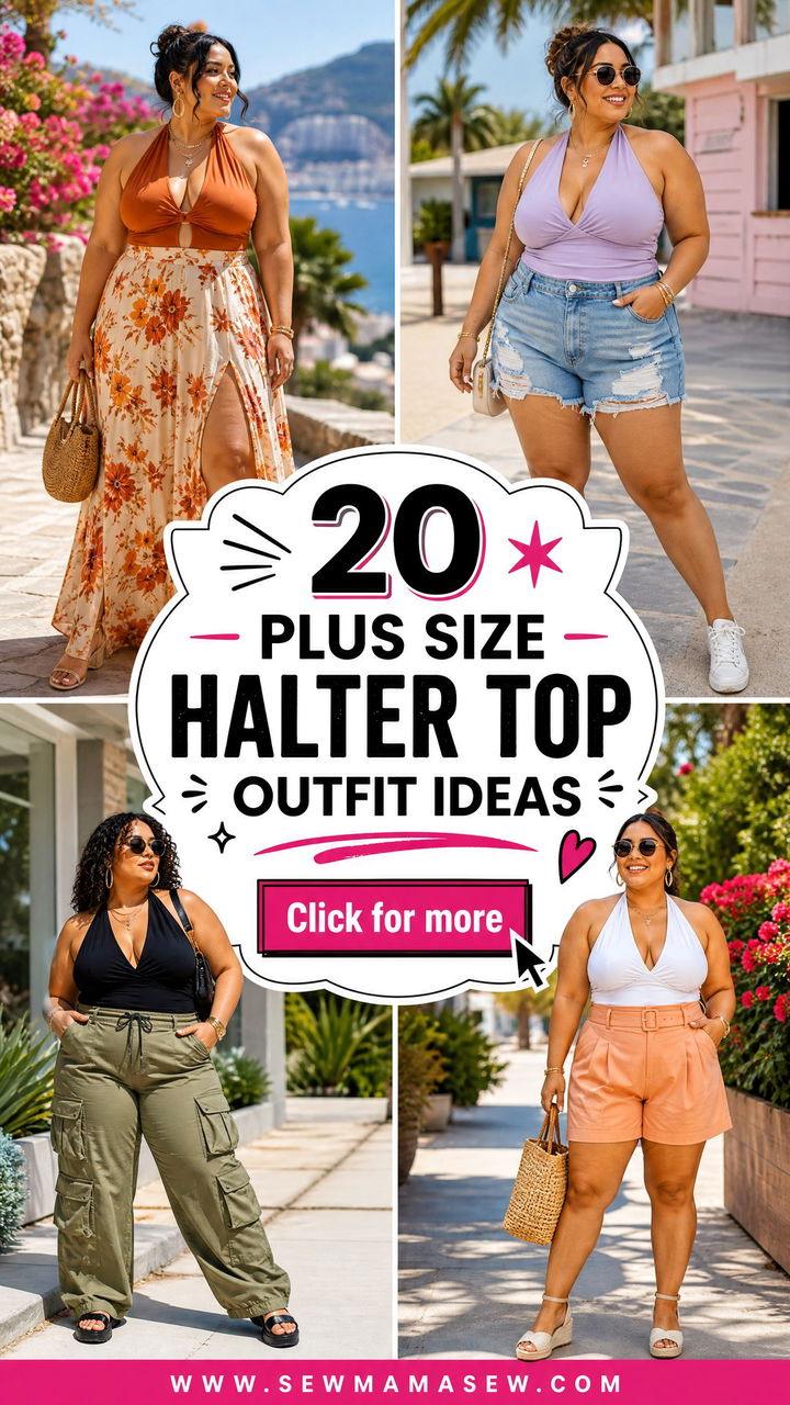 20 Plus Size Halter Top Outfit Ideas for Confident Style - 20 Plus Size Halter Top Outfit Ideas for Confident Style