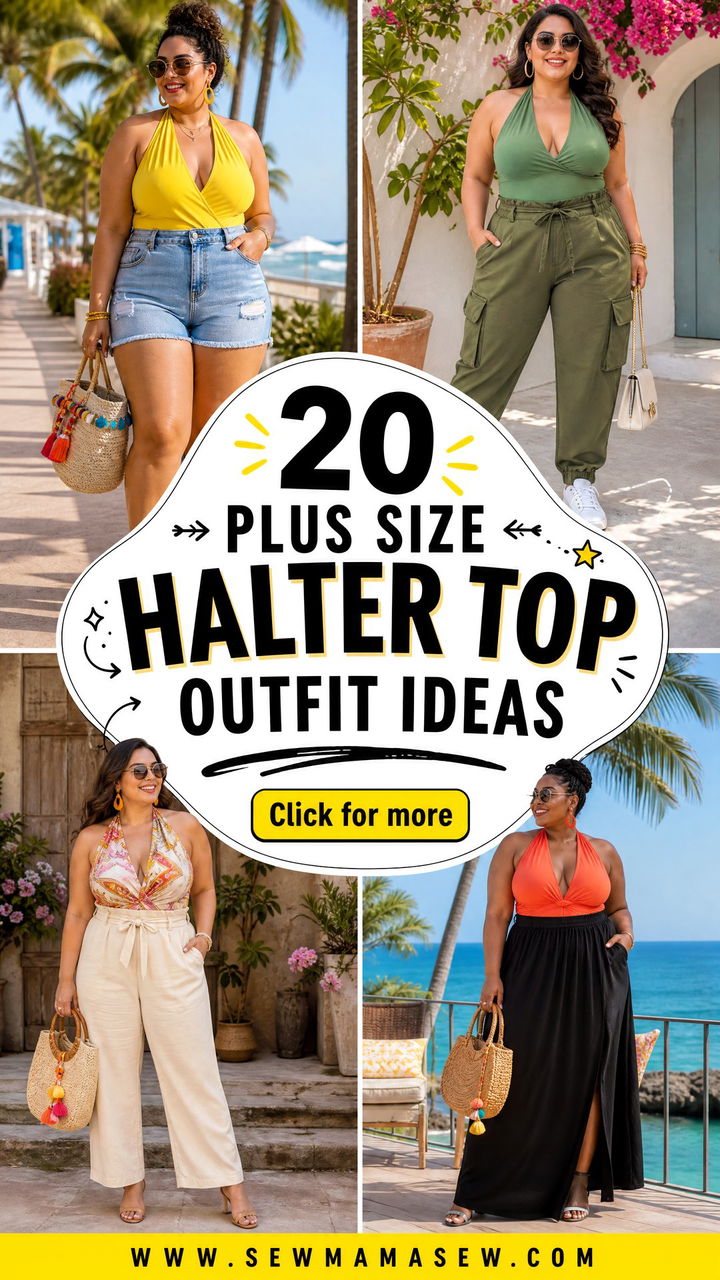 20 Plus Size Halter Top Outfit Ideas for Summer Fresh Looks - 20 Plus Size Halter Top Outfit Ideas for Summer: Fresh Looks