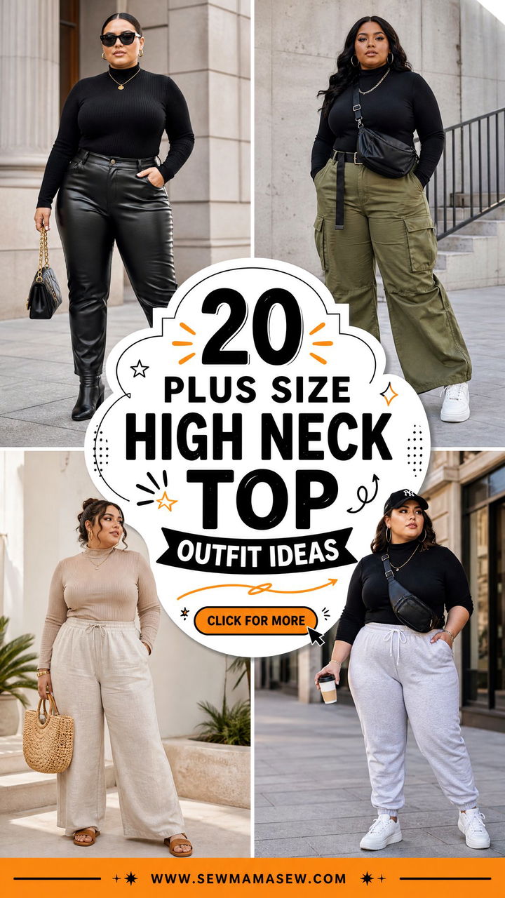 20 Plus Size High Neck Top Outfit Ideas for Chic Layering - 20 Plus Size High Neck Top Outfit Ideas for Chic Layering