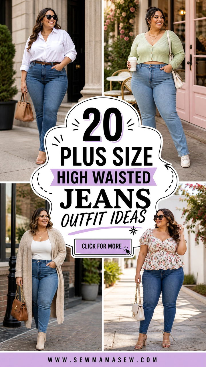 20 Plus Size High Waisted Jeans Outfit Ideas That Flatter - 20 Plus Size High Waisted Jeans Outfit Ideas That Flatter