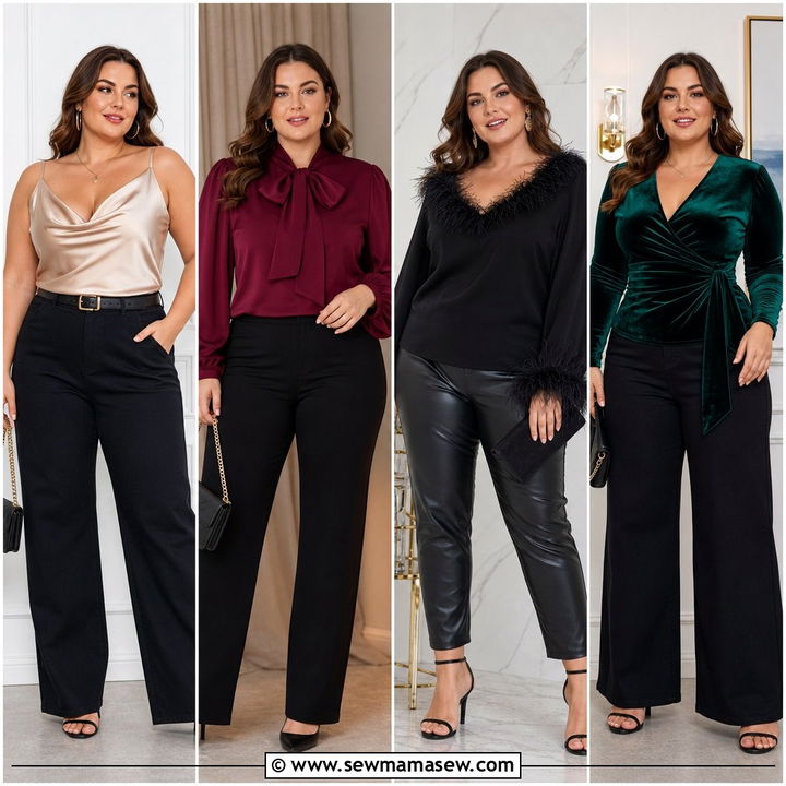 20 Plus Size Holiday Party Top Outfit Ideas for Festive Glam