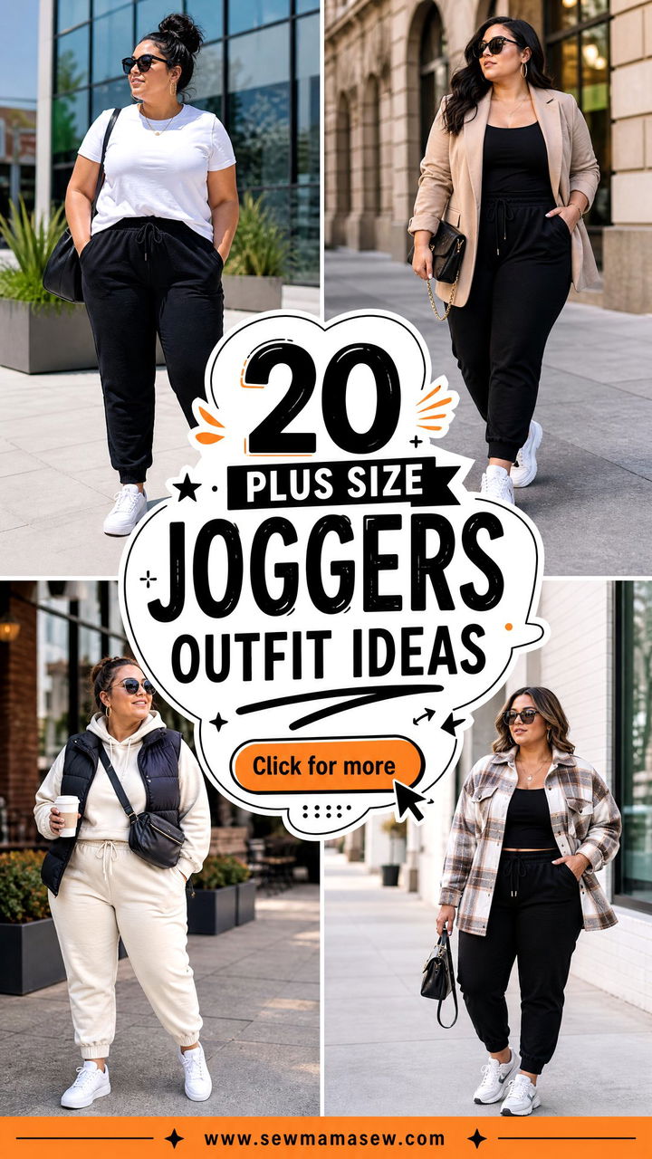 20 Plus Size Joggers Outfit Ideas for Elevated Casual Style - 20 Plus Size Joggers Outfit Ideas for Elevated Casual Style