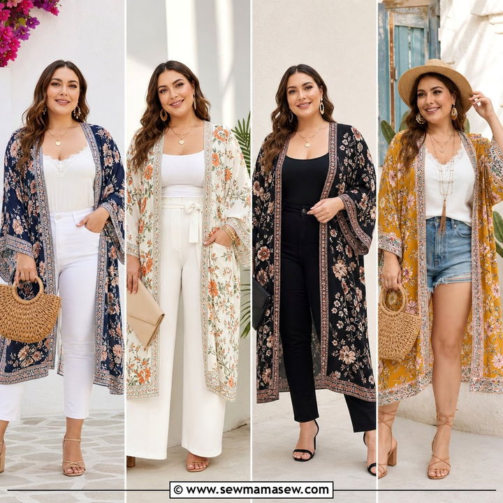 20 Plus Size Kimono Outfit Ideas for Effortless Layered Style