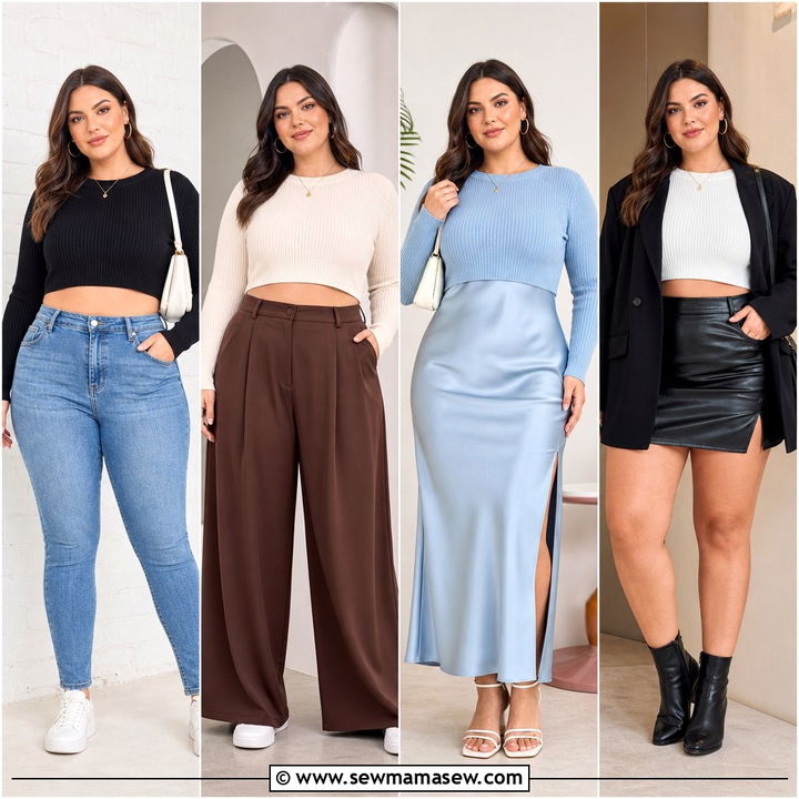 20 Plus Size Knit Crop Top Outfit Ideas for Bold Seasonal Style