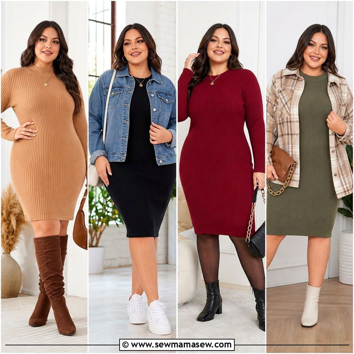 20 Plus Size Knit Dress Outfit Ideas for Cozy-Chic Days
