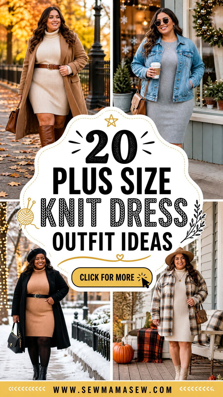 20 Plus Size Knit Dress Outfit Ideas for Cozy-Chic Days - 20 Plus Size Knit Dress Outfit Ideas for Cozy-Chic Days