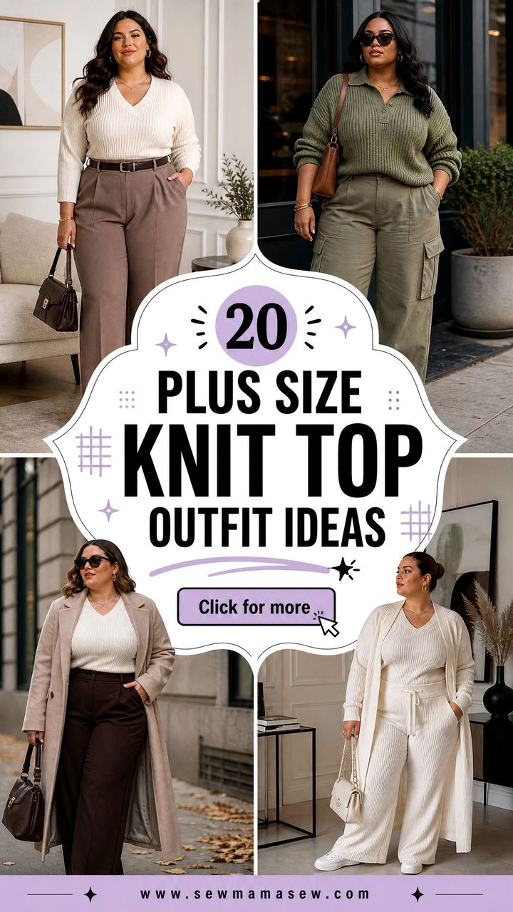 20 Plus Size Knit Top Outfit Ideas for Polished Daily Style - 20 Plus Size Knit Top Outfit Ideas for Polished Daily Style