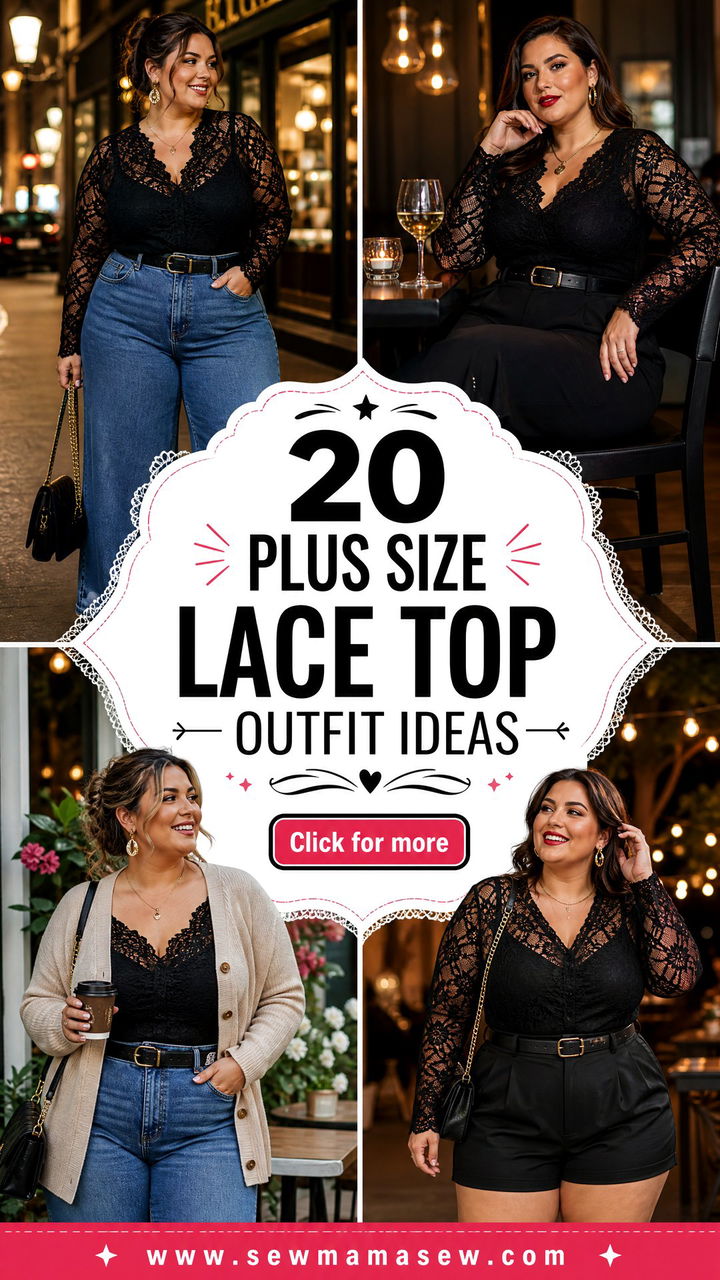 20 Plus Size Lace Top Outfit Ideas for Chic Date-Night Glam - 20 Plus Size Lace Top Outfit Ideas for Chic Date-Night Glam