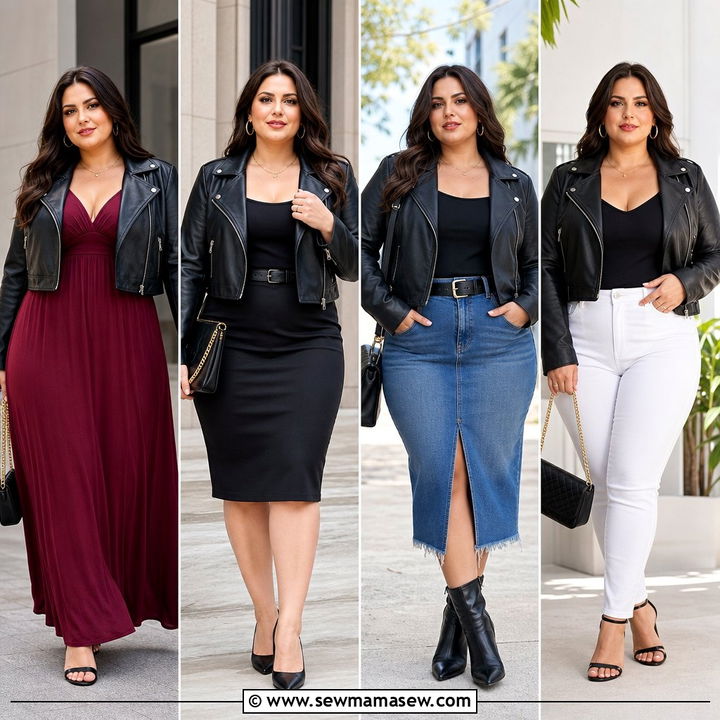 20 Plus Size Leather Jacket Outfit Ideas for Effortless Edge