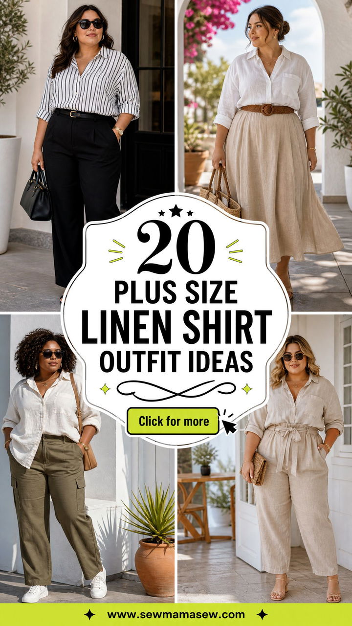 20 Plus Size Linen Shirt Outfit Ideas for Polished Warm Days - 20 Plus Size Linen Shirt Outfit Ideas for Polished Warm Days
