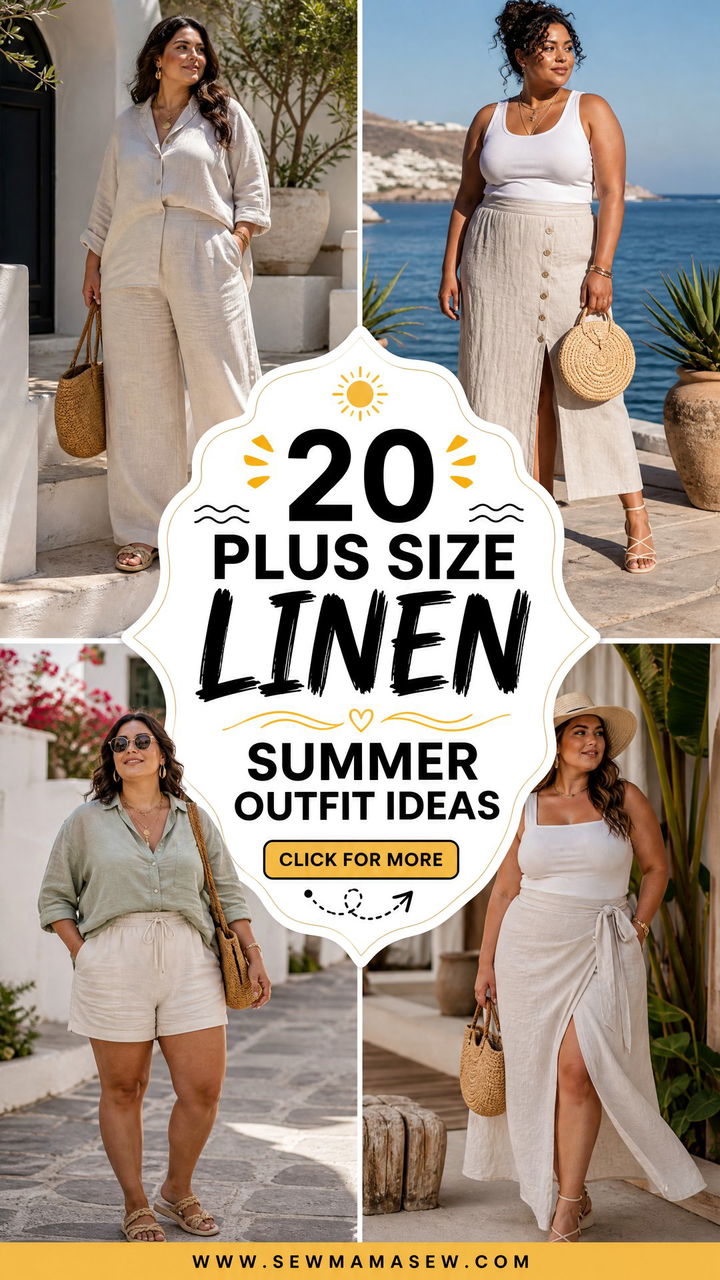 20 Plus Size Linen Summer Outfit Ideas for Cool Chic Days - 20 Plus Size Linen Summer Outfit Ideas for Cool, Chic Days