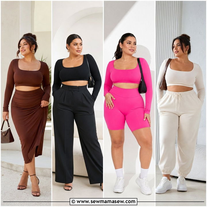 20 Plus Size Long Sleeve Crop Top Outfit Ideas to Try Now