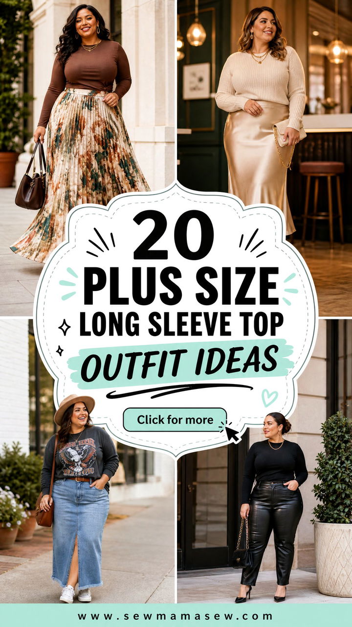 20 Plus Size Long Sleeve Top Outfit Ideas for Every Season - 20 Plus Size Long Sleeve Top Outfit Ideas for Every Season