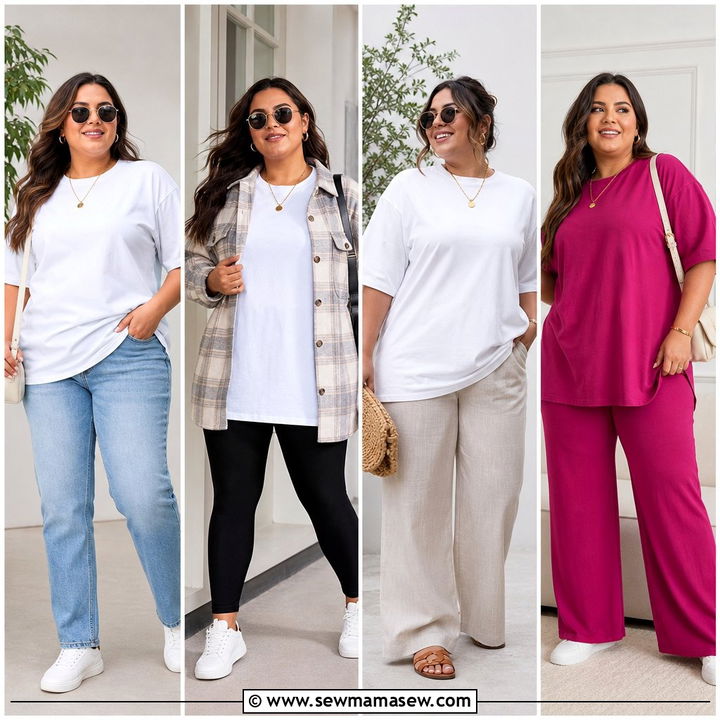 20 Plus Size Longline T Shirt Outfit Ideas for Casual Comfort