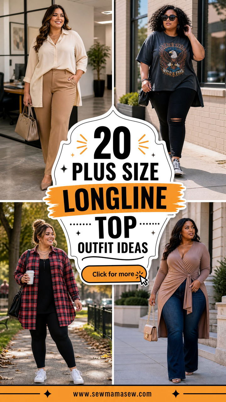 20 Plus Size Longline Top Outfit Ideas for Sleek Layers - 20 Plus Size Longline Top Outfit Ideas for Sleek Layers