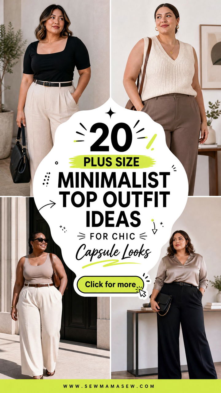 20 Plus Size Minimalist Top Outfit Ideas for Chic Capsule Looks - 20 Plus Size Minimalist Top Outfit Ideas for Chic Capsule Looks