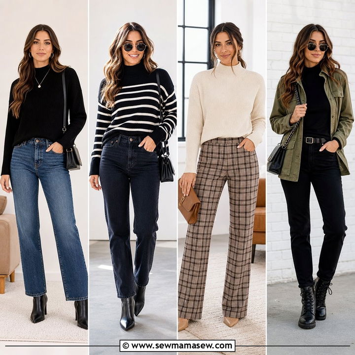 20 Plus Size Mock Neck Sweater Outfit Ideas for Cozy Cold Days