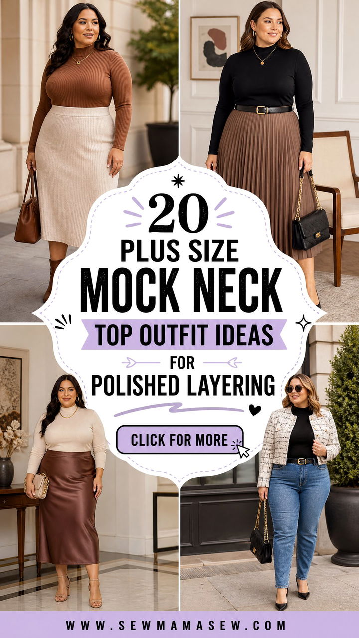 20 Plus Size Mock Neck Top Outfit Ideas for Polished Layering - 20 Plus Size Mock Neck Top Outfit Ideas for Polished Layering