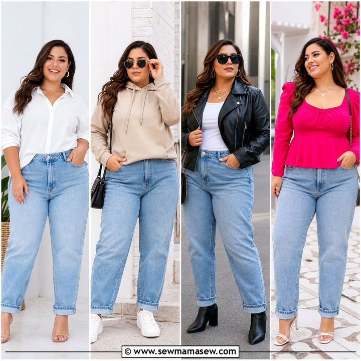 20 Plus Size Mom Jeans Outfit Ideas for Easy Weekend Style