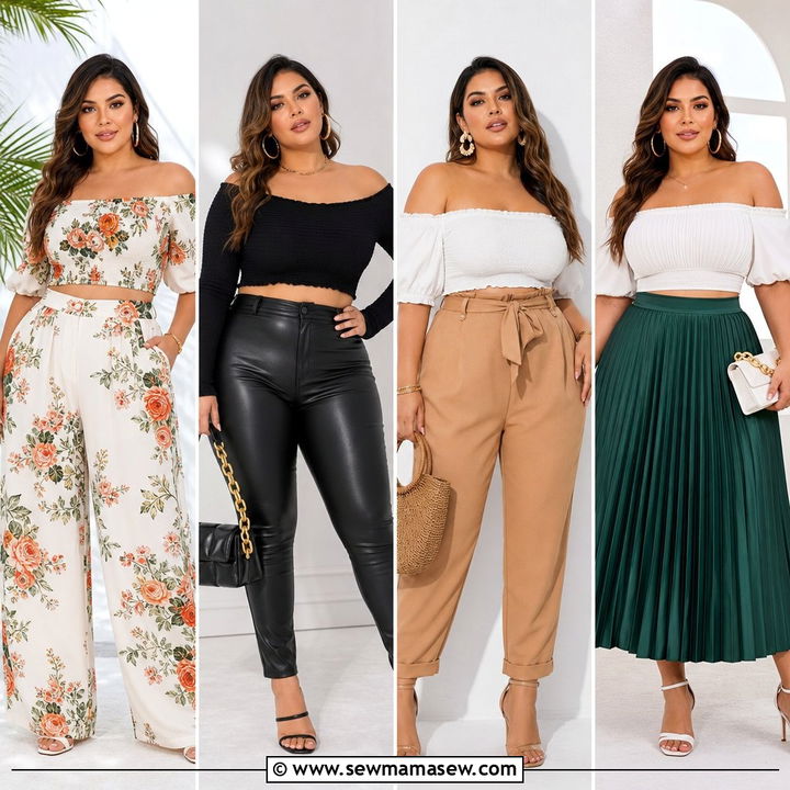 20 Plus Size Off Shoulder Crop Top Outfit Ideas for Bold Nights