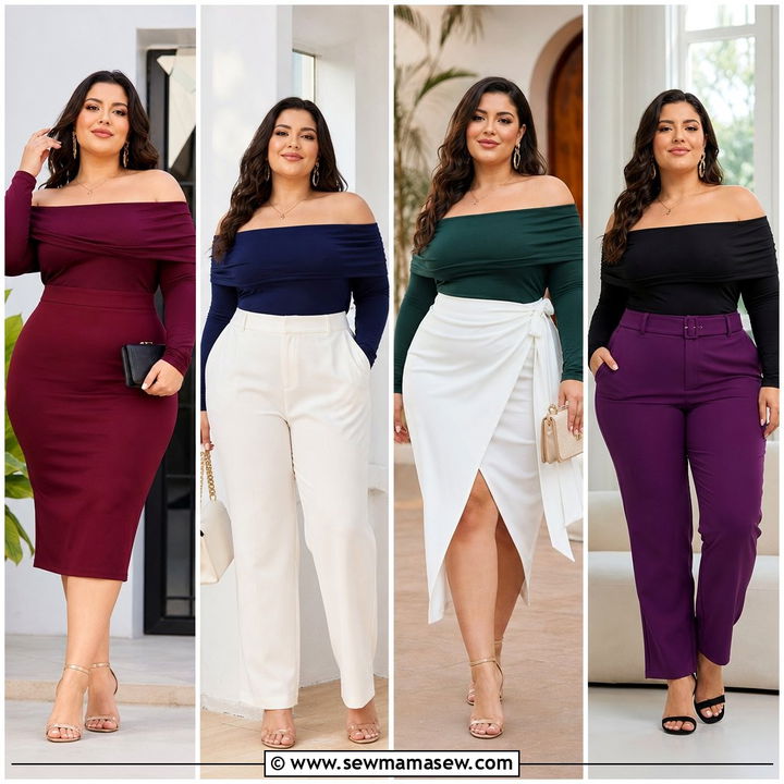 20 Plus Size Off Shoulder Top Outfit Ideas for Confident Nights