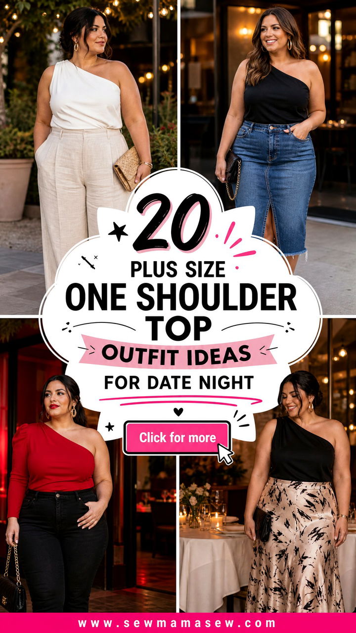 20 Plus Size One Shoulder Top Outfit Ideas for Date Night - 20 Plus Size One Shoulder Top Outfit Ideas for Date Night