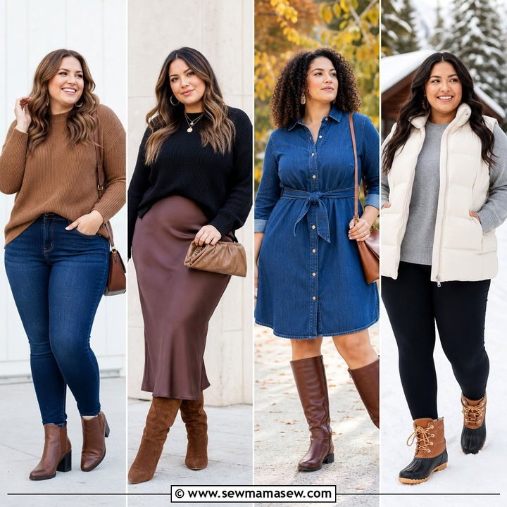 20 Plus Size Outfit Ideas With Boots for Chic Cold Days