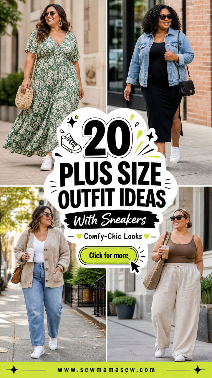 20 Plus Size Outfit Ideas With Sneakers Comfy-Chic Looks - 20 Plus Size Outfit Ideas With Sneakers: Comfy-Chic Looks
