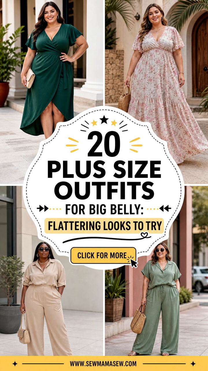 20 Plus Size Outfits for Big Belly Flattering Looks to Try - 20 Plus Size Outfits for Big Belly: Flattering Looks to Try