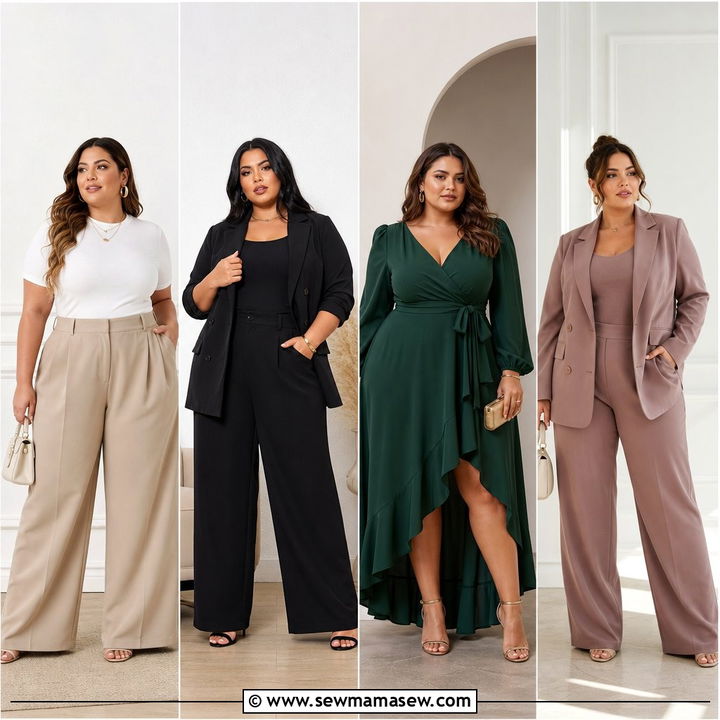 20 Plus Size Outfits to Elongate Legs With Smart Styling