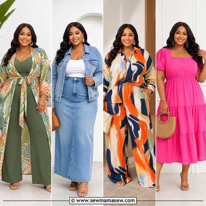 20 Plus Size Outfits to Hide Tummy With Confident Style