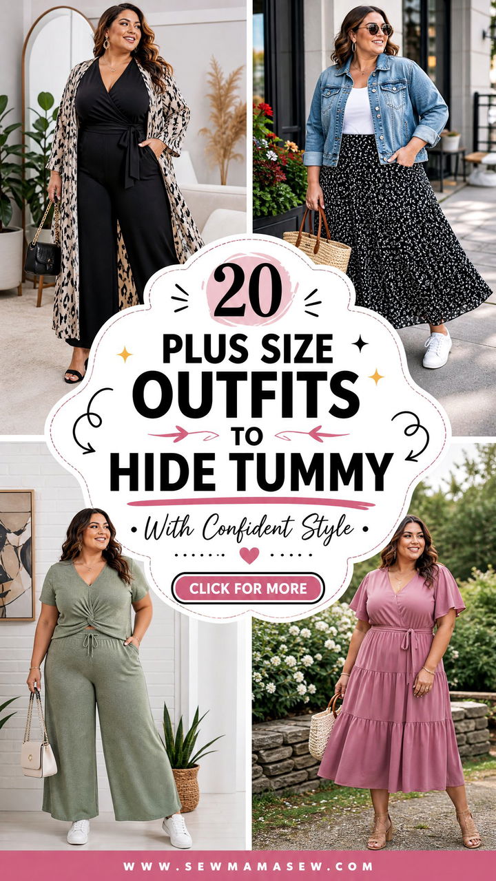 20 Plus Size Outfits to Hide Tummy With Confident Style - 20 Plus Size Outfits to Hide Tummy With Confident Style