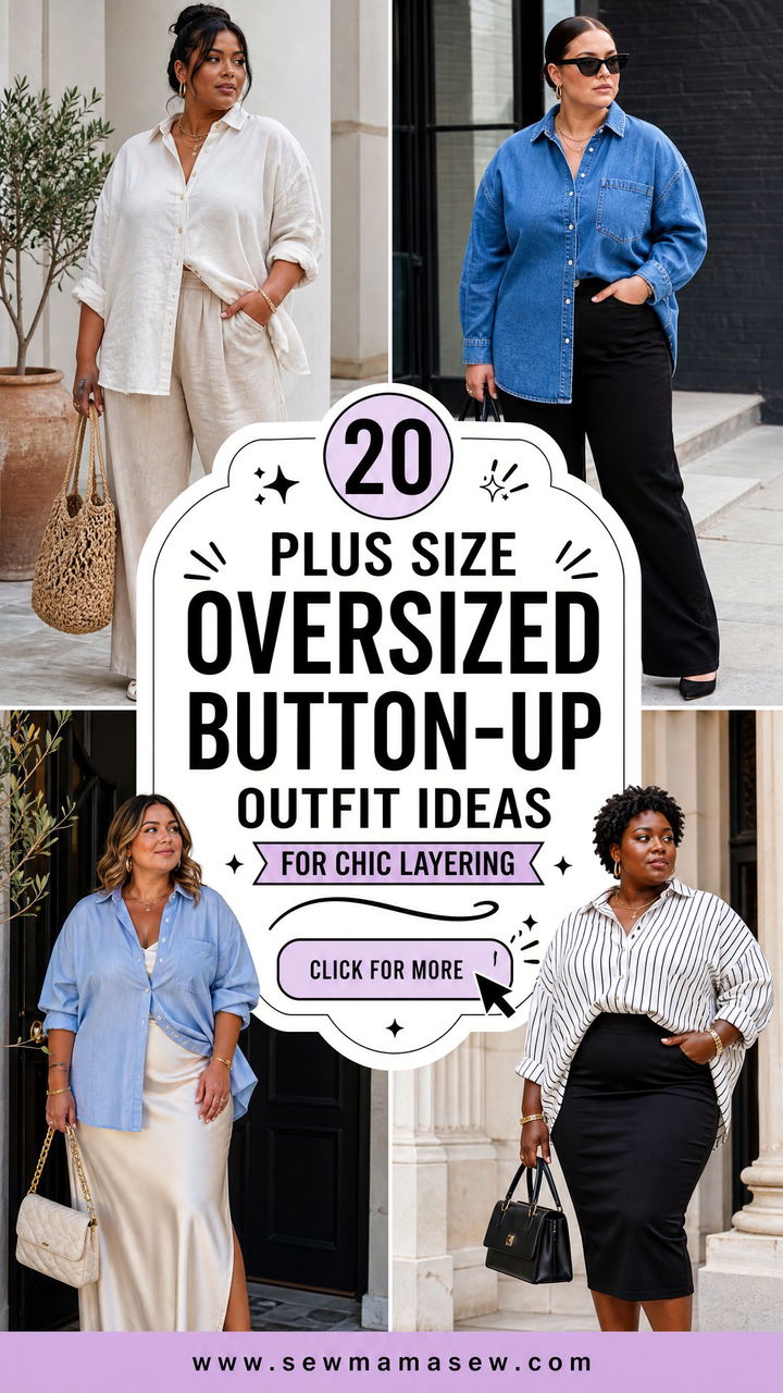 20 Plus Size Oversized Button-Up Outfit Ideas for Chic Layering - 20 Plus Size Oversized Button-Up Outfit Ideas for Chic Layering