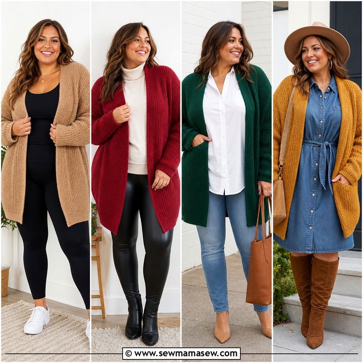 20 Plus Size Oversized Cardigan Outfit Ideas for Cozy Layering
