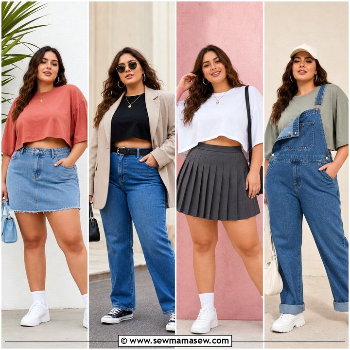 20 Plus Size Oversized Crop Top Outfit Ideas for Confident Style