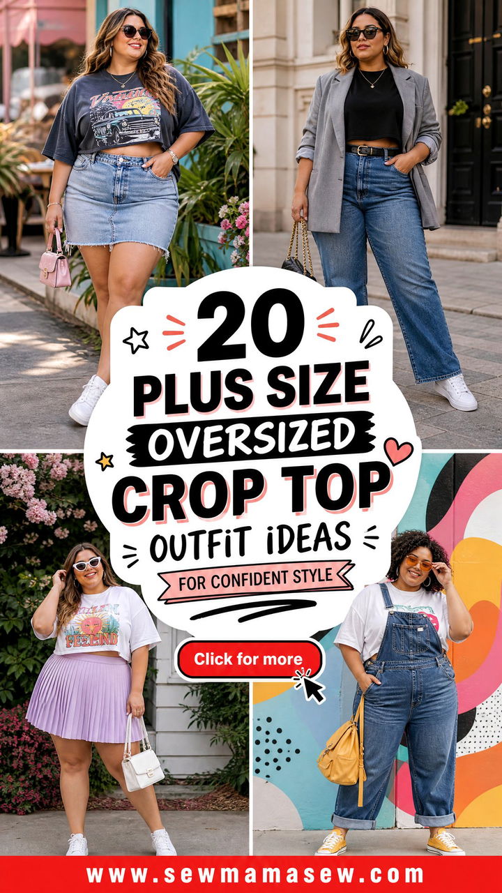 20 Plus Size Oversized Crop Top Outfit Ideas for Confident Style - 20 Plus Size Oversized Crop Top Outfit Ideas for Confident Style