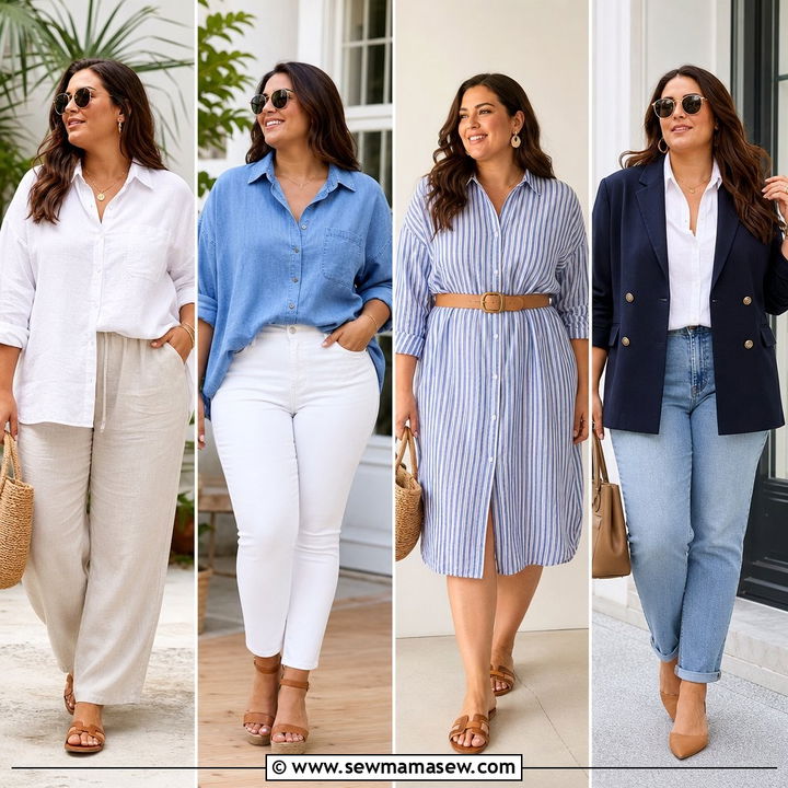 20 Plus Size Oversized Shirt Outfit Ideas for Easy Layered Style